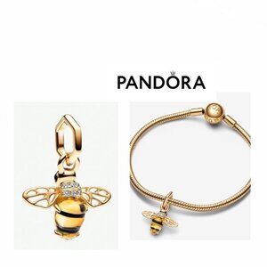 NWOT PANDORA GOLD BEE CHARM PENDANT
